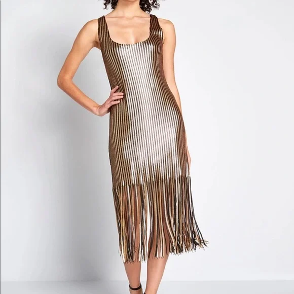 Fringe Binge Sequin Midi Cotton Dress in M - Sheath Sparkle Fringe Binge Sequin Midi Cotton Dress in M - Sheath Sparkle